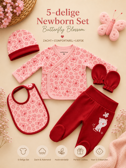 5-Delige Newborn Set – Butterfly Blossom