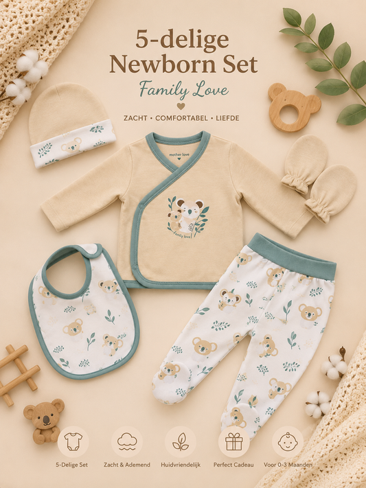 5-Delige Newborn Set – Family Love