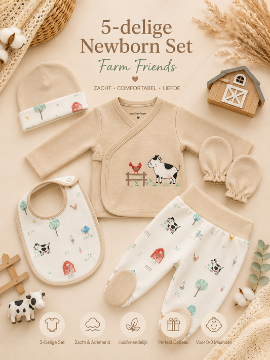 5-Delige Newborn Set – Farm Friends