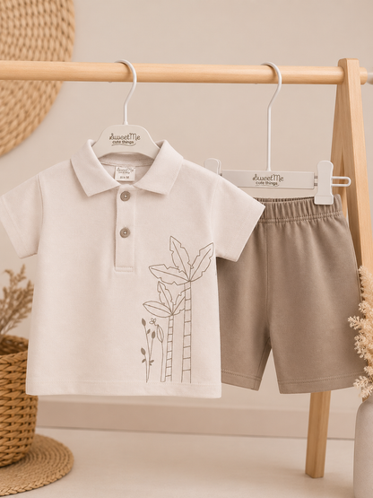 Sweet Me Palm Summer Set – 2-delige Jongens Outfit