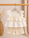 Amélie Elegance 2-Delige Babyset – Crème