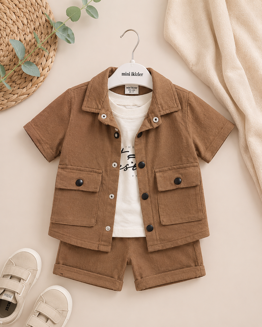 Mini İkizler 3-Delige Zomerset – Beige